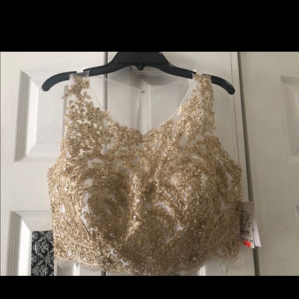 White and gold top
